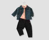 طقم اولادي 3 قطع شتوي ساده